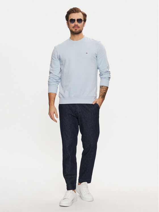 Tommy Hilfiger Tommy Hilfiger Majica dugih rukava Essential MW0MW37237 Svijetloplava Regular Fit