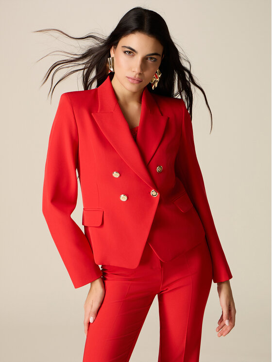 Oltre Oltre Giacca da abito Q807R004605N016 Rosso Slim Fit