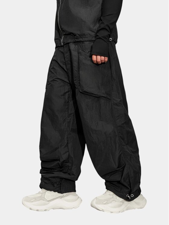 MADE BY SOCIETY MADE BY SOCIETY Spodnie materiałowe EDGE - P17735 Czarny Basic Fit