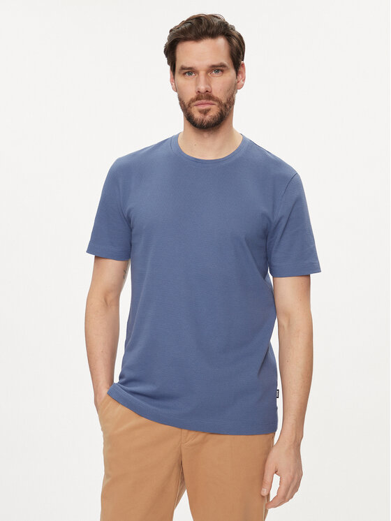 BOSS Boss Tričko Tiburt 240 50452680 Modrá Regular Fit