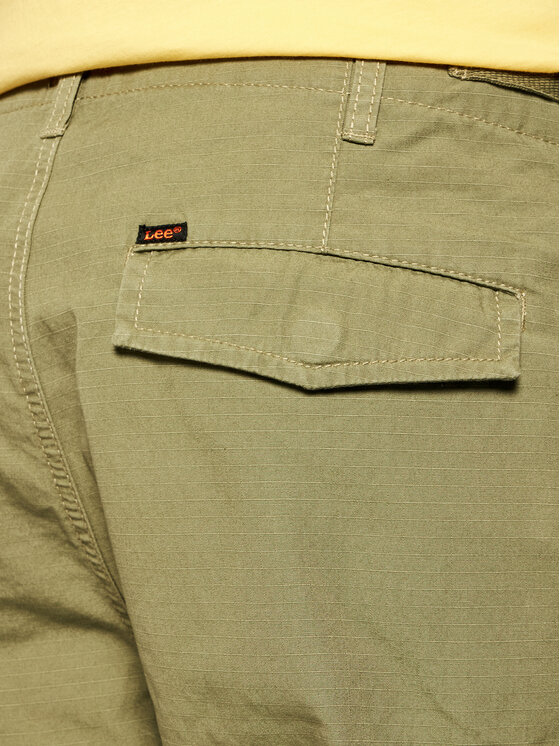 Lee Lee Szorty materiałowe Fatigue L73BCJ82 112120334 Zielony Relaxed Fit