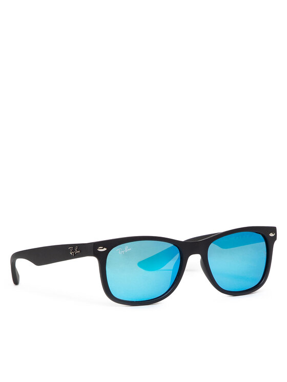 Ochelari de soare pentru copii Ray-Ban Junior New Wayfarer 0RJ9052S 100S55 Matte Black/Blue Flash