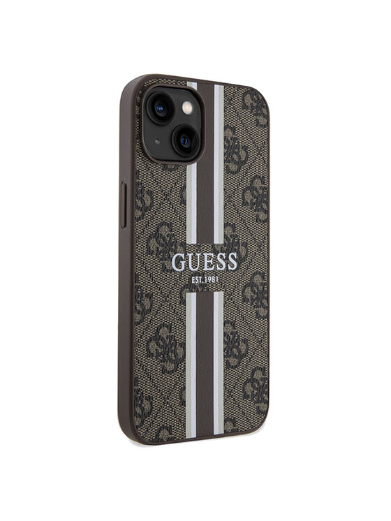 Guess Guess Etui na telefon iPhone 15 / 14 / 13 Brązowy