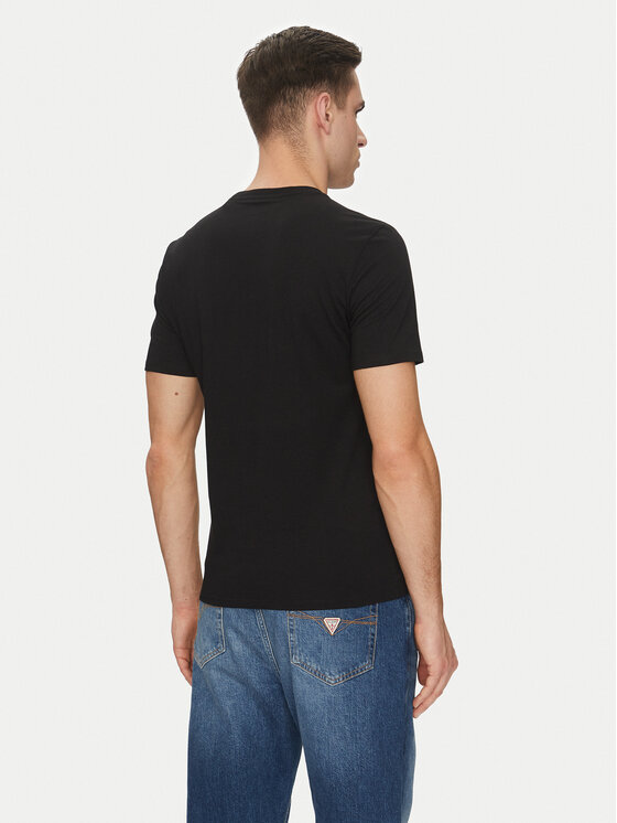 Guess Jeans Guess Jeans Marškinėliai M5GI23 K8HM0 Juoda Slim Fit