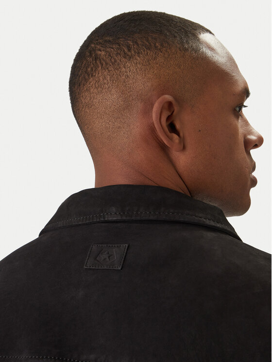 Milestone Milestone Шкіряна куртка Valerio 612205 60790 Чорний Slim Fit
