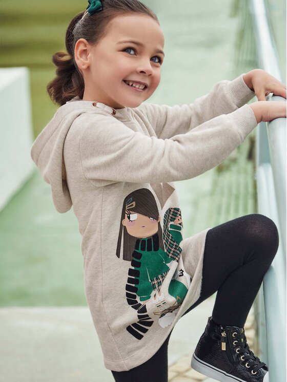 Mayoral Mayoral Трикотажна сукня 4930 Бежевий Regular Fit