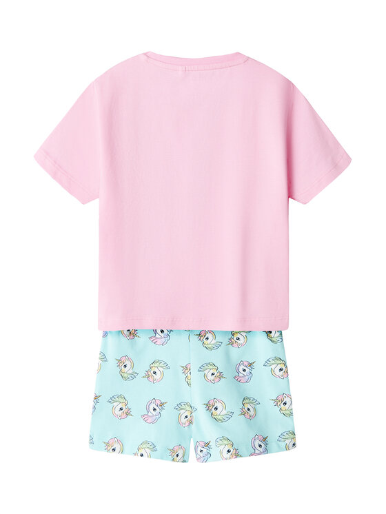 NAME IT NAME IT Komplet t-shirt i spodenki Zosanna 13239682 Błękitny Regular Fit