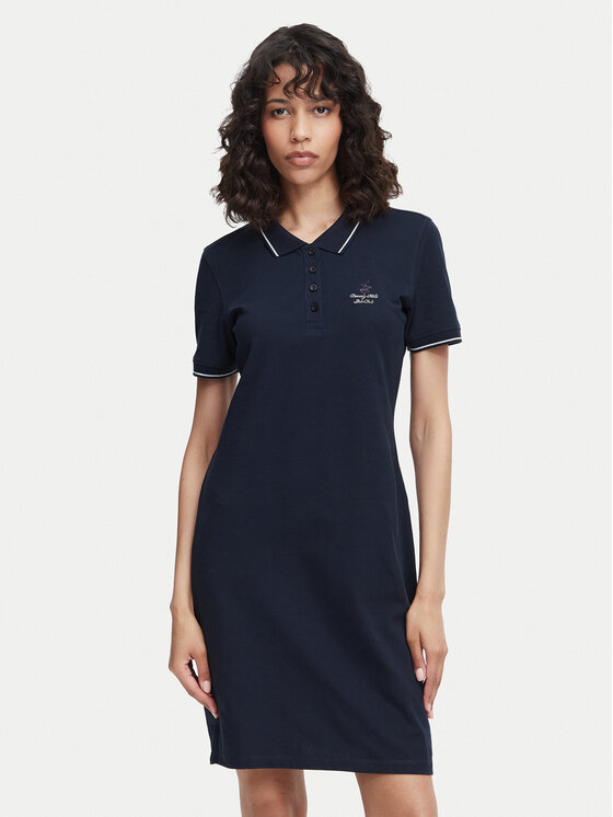 Beverly Hills Polo Club Rochie de zi P-SS26W-ABP526590-0298 Bleumarin Regular Fit
