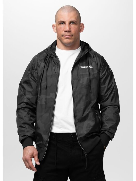 PITBULL PITBULL Kurtka przejściowa ATHLETIC LOGO II Czarny Regular Fit
