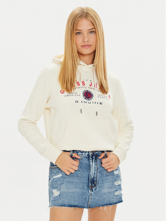 Guess Jeans Guess Jeans Pulóver W4BQ20 KC811 Bézs Regular Fit