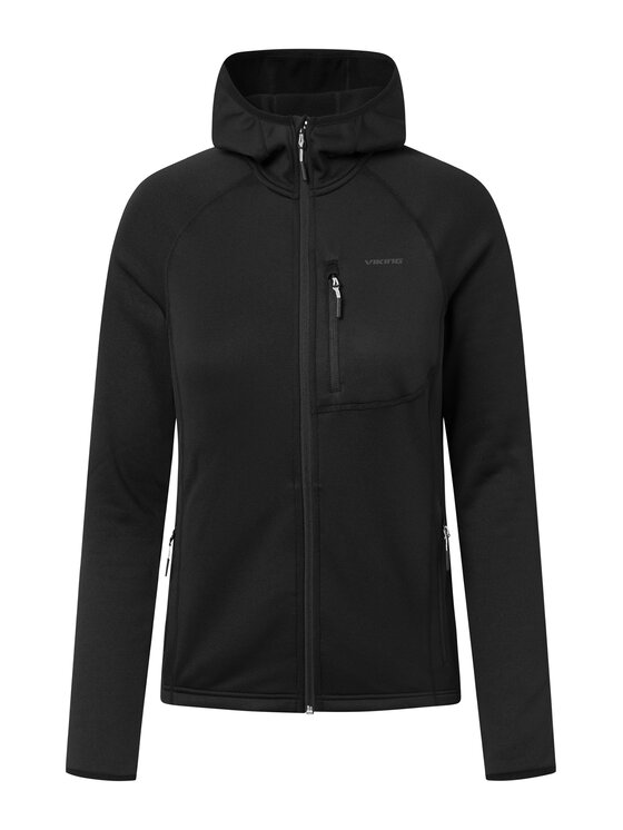 Viking Viking Bluza Jukon Hoodie Polartec Lady Czarny Regular Fit