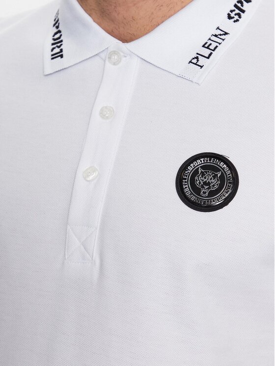 Plein Sport Plein Sport Polo Tiger SACC MTK6047 STE003N Bianco Regular Fit