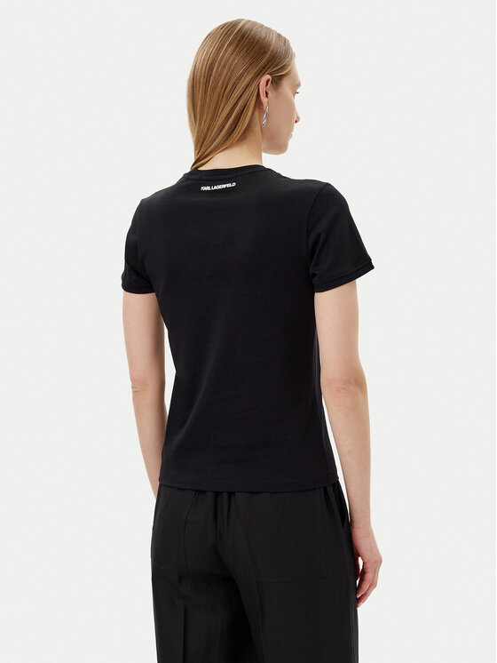 KARL LAGERFELD KARL LAGERFELD Marškinėliai A2W17112 Juoda Regular Fit