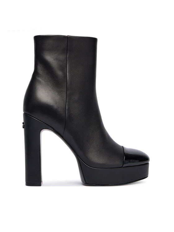 Guess Guess Polokozačky FLFRNT LEA10 Černá