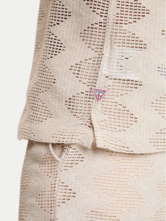 Guess Guess Košulja M6GP46 K3236 Bež Regular Fit