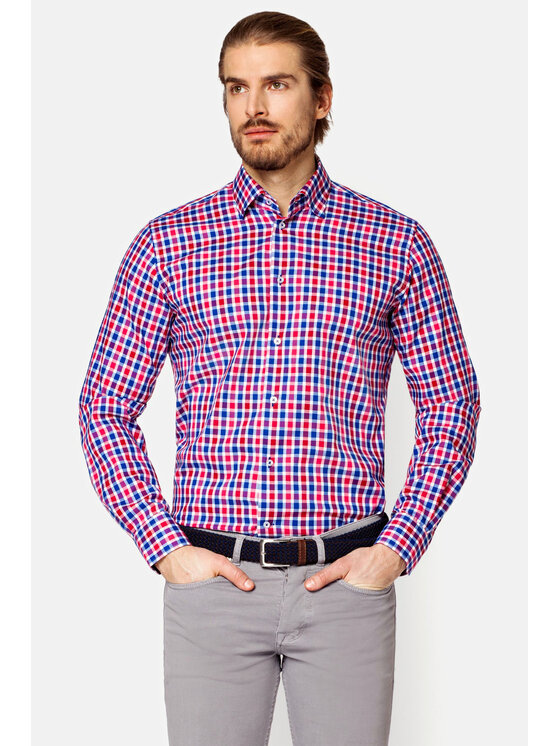 Lancerto Lancerto Koszula Haria KO051118000002 Czerwony Regular Fit