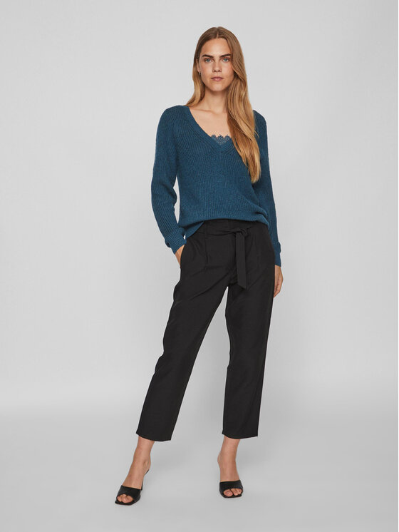Vila Vila Пуловер 14088099 Син Regular Fit