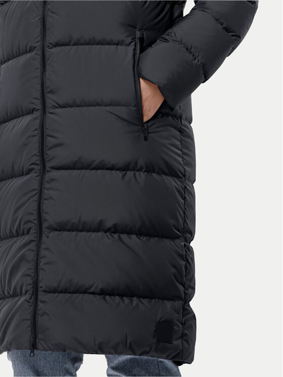 Jack Wolfskin Jack Wolfskin Kurtka puchowa Frozen Palace Coat 1204133 Czarny Regular Fit