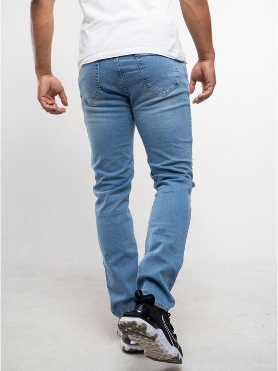 Croll Croll Jeansy Spodnie Jeansowe Croll Basic Mustache Slim 6356 Jasno Niebieskie 36 Niebieski Slim Fit