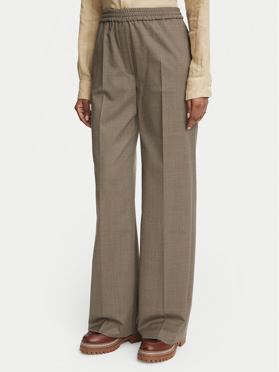 Weekend Max Mara Weekend Max Mara Medžiaginės kelnės Petra 2625136052 Šviesiai ruda Regular Fit