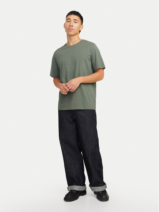 Jack&Jones Jack&Jones Marškinėliai Organic Basic 12156101 Žalia Standard Fit