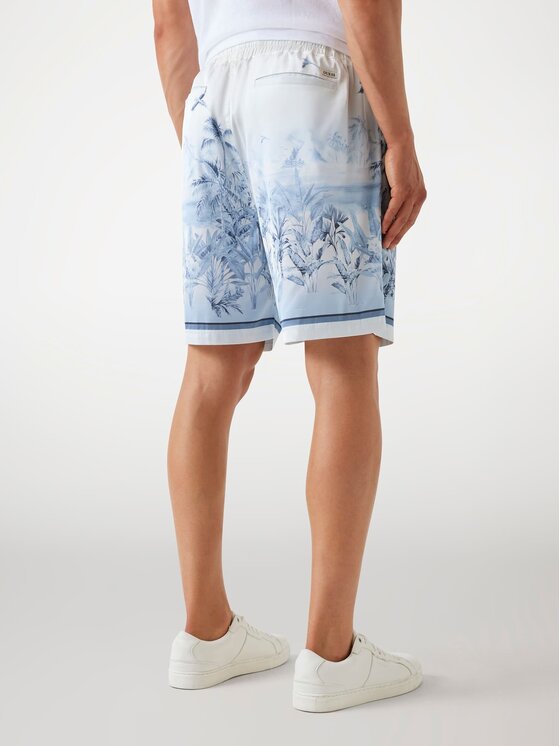 Guess Guess Spodnie materiałowe 177545 Niebieski Regular Fit