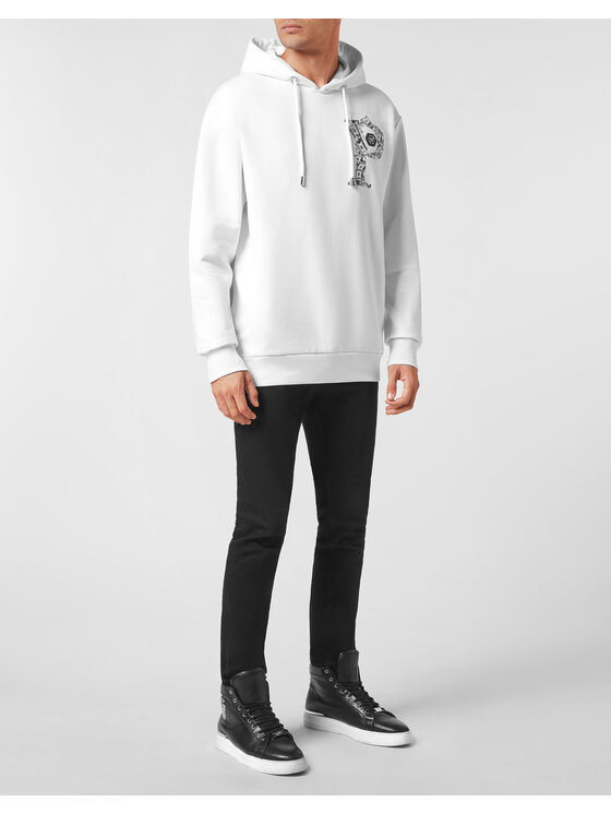 PHILIPP PLEIN PHILIPP PLEIN Bluza 1603 Biały Regular Fit