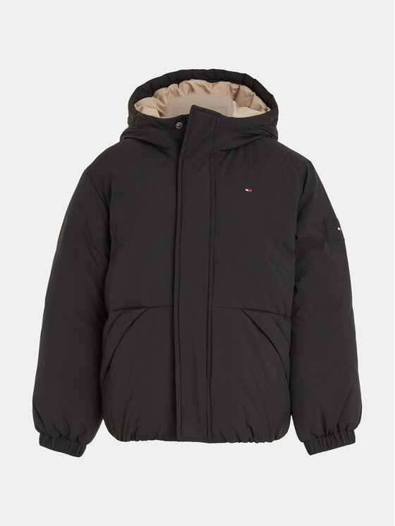 Tommy Hilfiger Tommy Hilfiger Kurtka puchowa KS0KS00488 Czarny Relaxed Fit