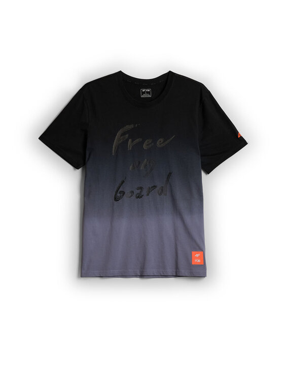 4F 4F T-Shirt FOB SUMMER Czarny Regular Fit