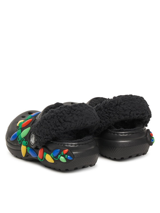 Crocs Crocs Šľapky Classic Lined Holiday Lights Cgt 212027 Čierna