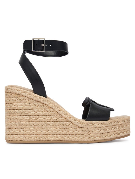 Calvin Klein Calvin Klein Espadrile Wedge Espad 70 Embl Lth HW0HW02897 Negru