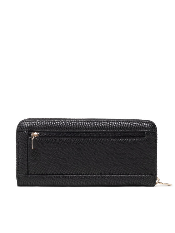 Guess Guess Liels sieviešu maks Laurel Slg Large Zip Around SWZG85 00460 Melns