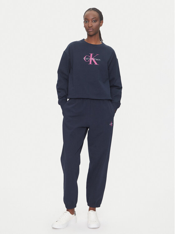 Calvin Klein Jeans Calvin Klein Jeans Μπλούζα Monologo LV047B234G Σκούρο μπλε Relaxed Fit