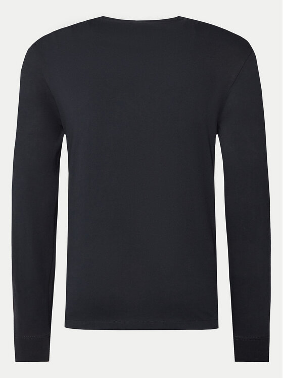 Napapijri Napapijri Hosszú ujjú S-Box Logo NP0A4I3M Fekete Regular Fit