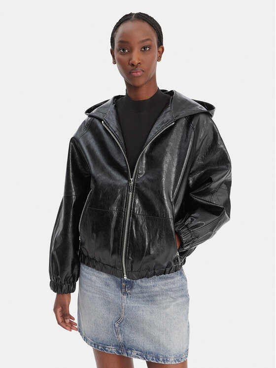 MICHAEL Michael Kors MICHAEL Michael Kors Jacke aus Kunstleder MR620K5DTW Schwarz Regular Fit