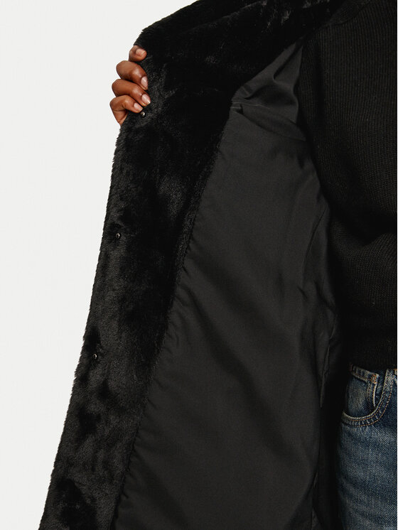 Vila Vila Pelzmantel Ebba 14098292 Schwarz Regular Fit