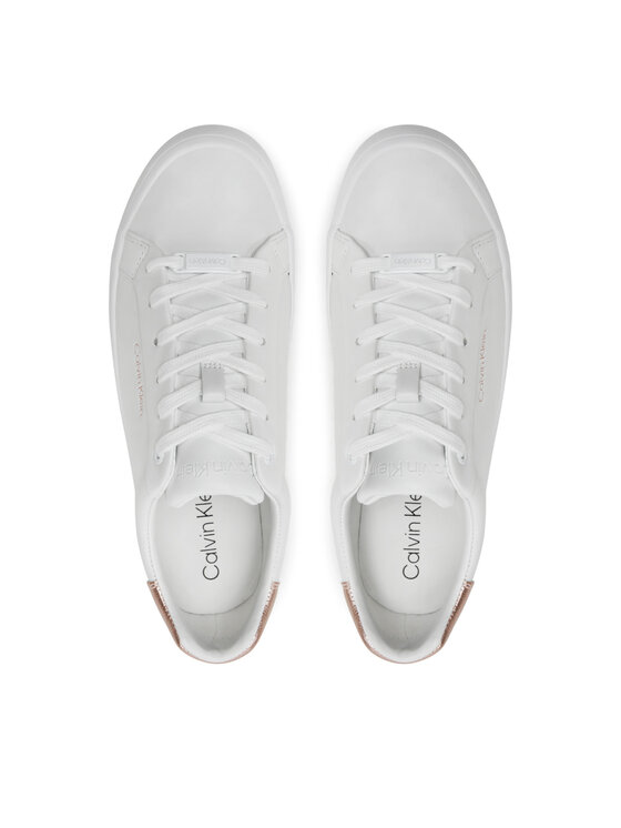 Calvin Klein Calvin Klein Tenisice Vulc Lace Up Saff Fox W/Met Bt HW0HW02104 Bijela