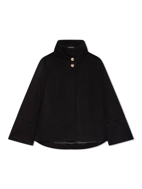 Fiorella Rubino Fiorella Rubino Płaszcz zimowy 8055T000403N033 Czarny Baggy Fit