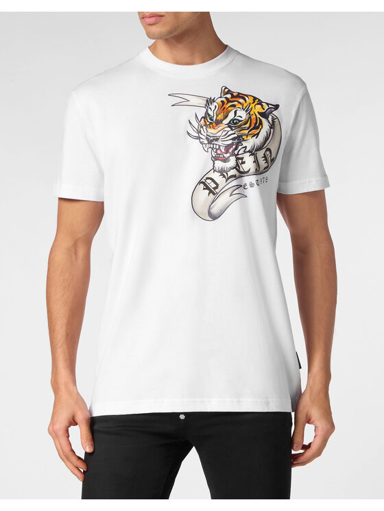 PHILIPP PLEIN PHILIPP PLEIN T-Shirt 9747 Bílá Regular Fit