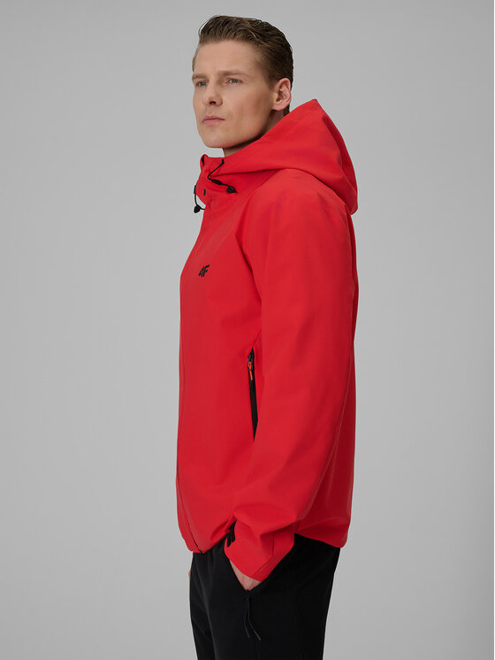 4F 4F Kurtka przejściowa MIDSHOP TEXTILE Czerwony Regular Fit