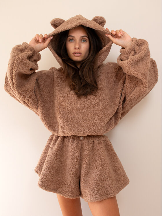 MissDenim MissDenim Dres Teddy Bear Brązowy Basic Fit
