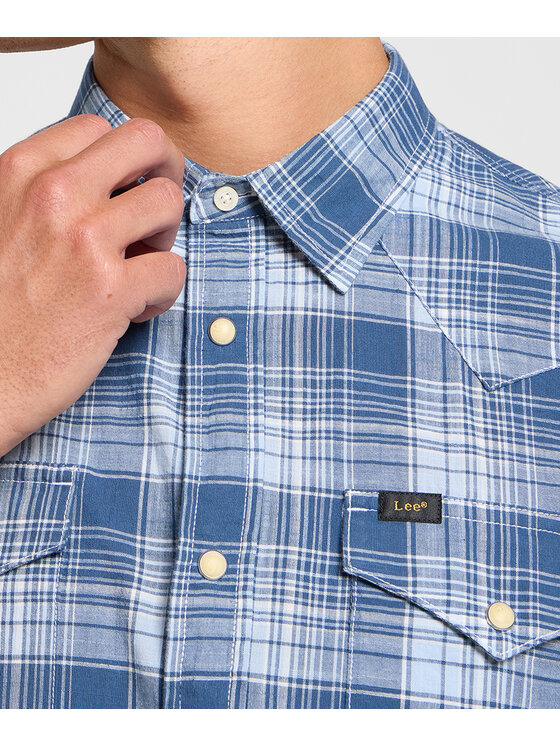 Lee Lee Koszula 112364225 Niebieski Regular Fit