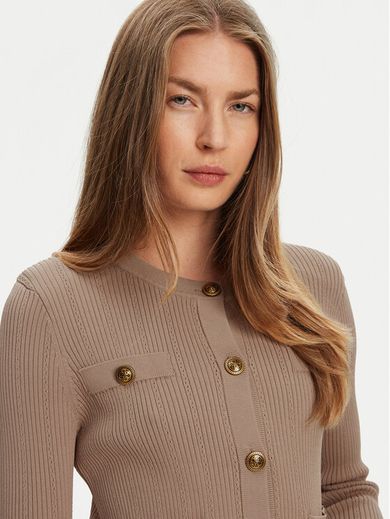 Guess Guess Kardigan W5YR09 Z0130 Bež Regular Fit