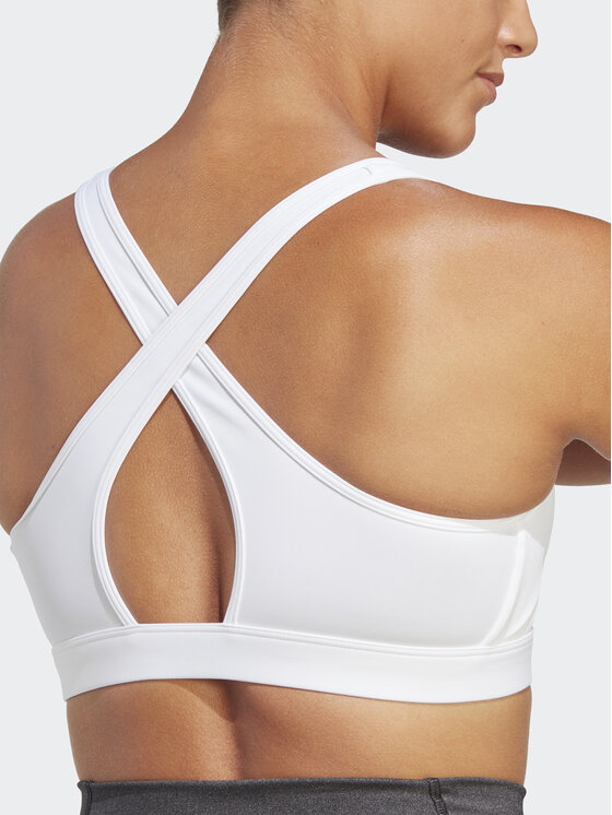 adidas adidas Reggiseno sportivo PowerReact Train Medium-Support HR2889 Bianco