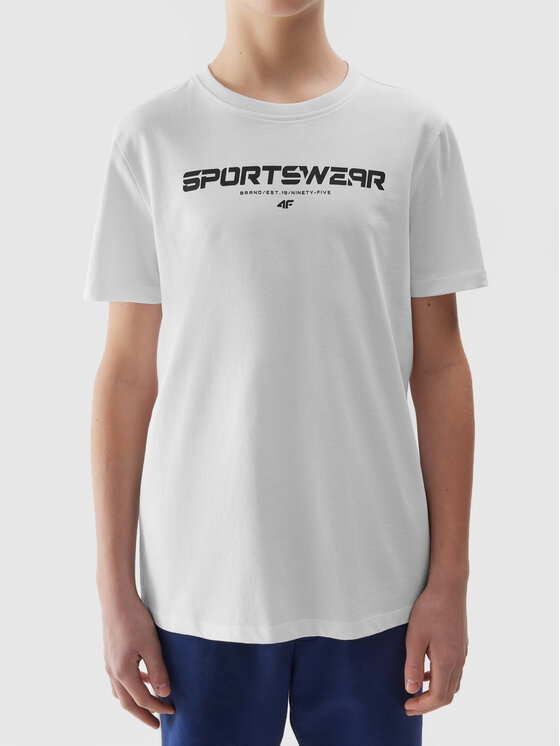 4F 4F T-Shirt 4FJWSS24TTSHM1114-10S Biały Regular Fit
