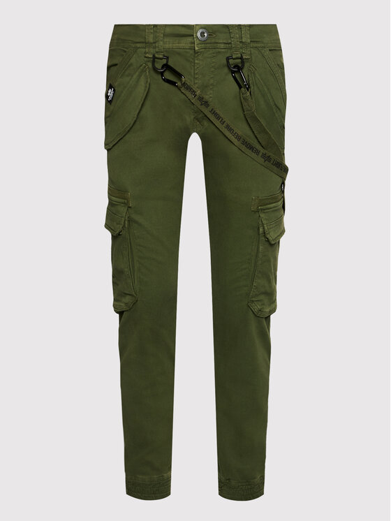 Alpha Industries Alpha Industries Hlače Utility 128202 Zelena Slim Fit