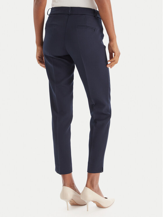 Maryley Maryley Hlače iz tkanine MARYLEY-25IB52Z/M17/43BL Mornarsko modra Regular Fit