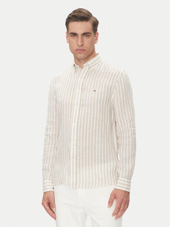 Tommy Hilfiger Tommy Hilfiger Košile Essential MW0MW38581 Béžová Regular Fit