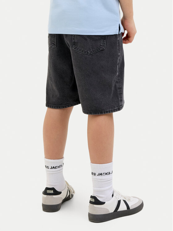 Jack & Jones Junior Jack & Jones Junior Szorty jeansowe Tony 12269817 Czarny Loose Fit