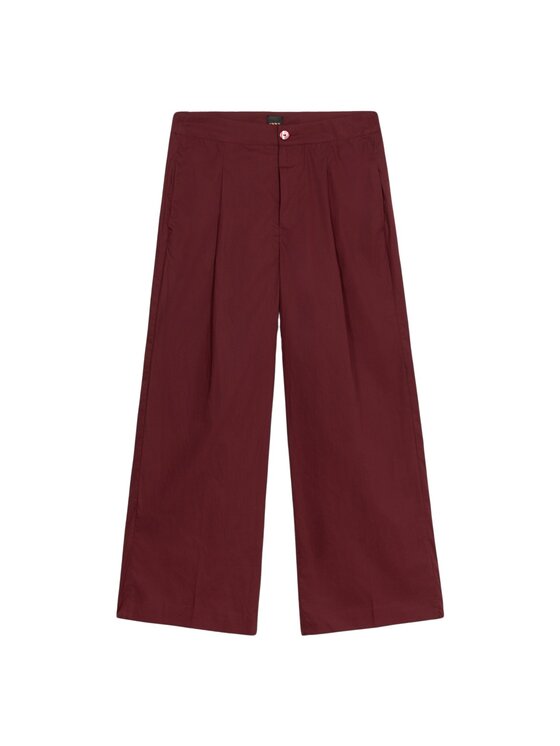 Oltre Oltre Pantaloni di tessuto P085R108719N036 Bordeaux Baggy Fit